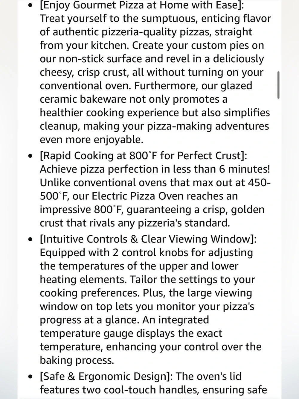 Electric Pizza Oven Indoor Countertop - DARK GRAY